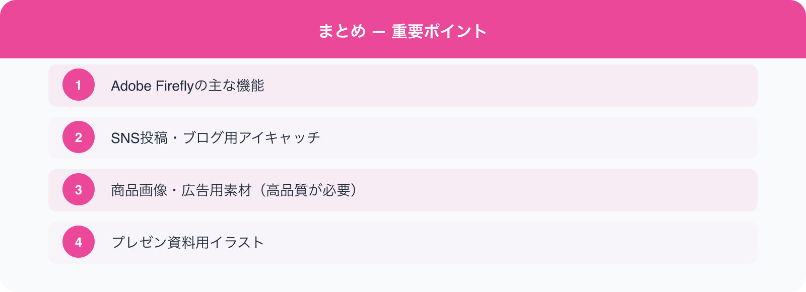まとめ — 重要ポイント のポイント