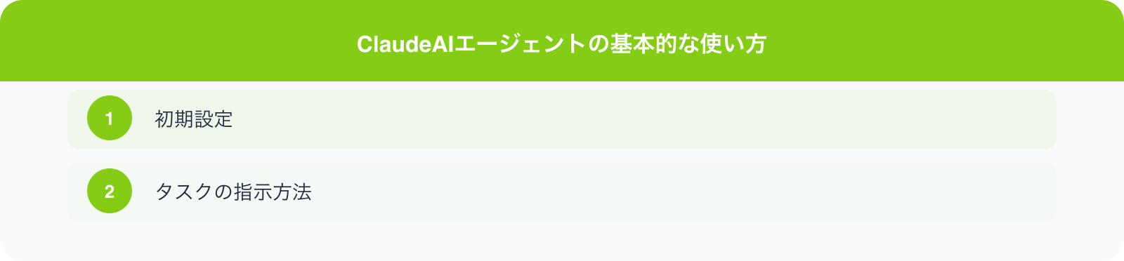 ClaudeAIエージェントの基本的な使い方 のポイント