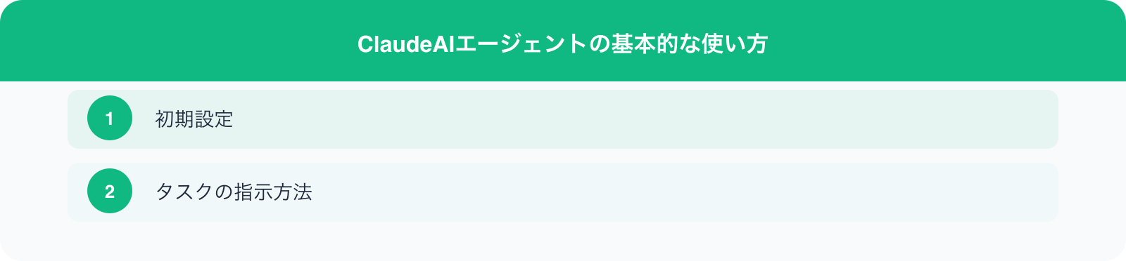 ClaudeAIエージェントの基本的な使い方 のポイント