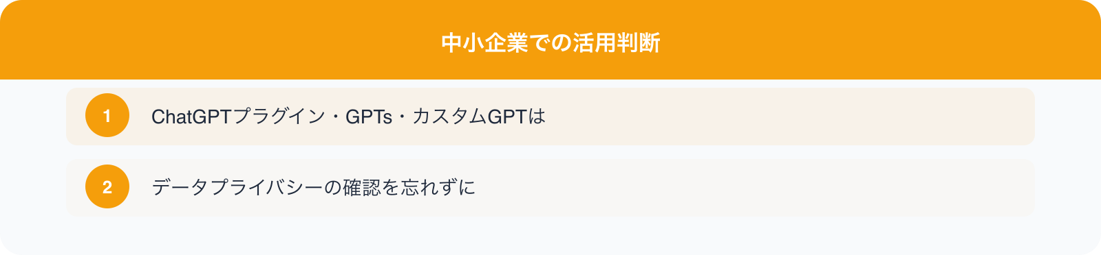 中小企業での活用判断 のポイント