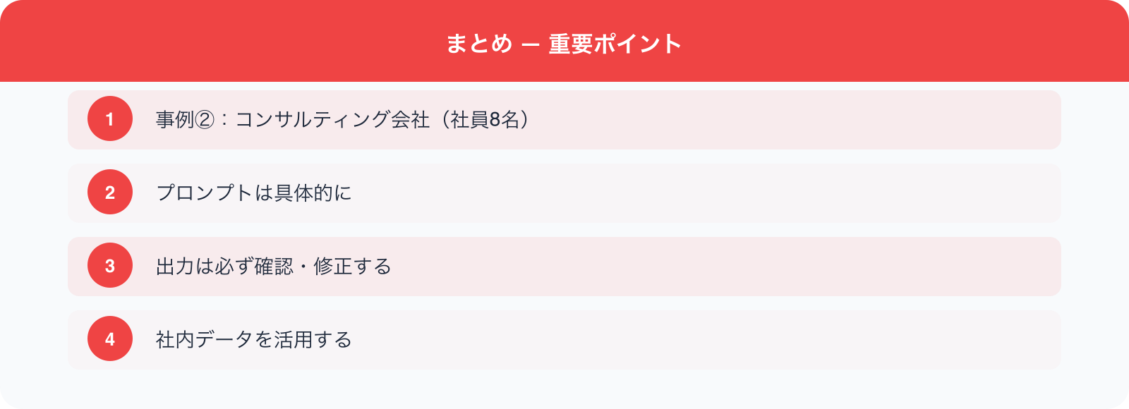 まとめ — 重要ポイント のポイント