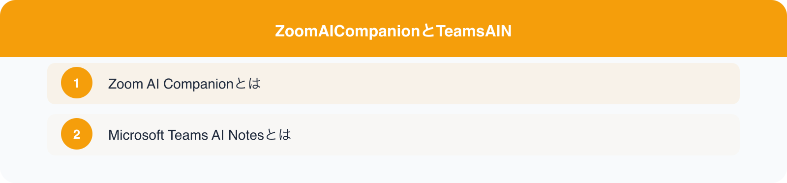 ZoomAICompanionとTeamsAIN のポイント